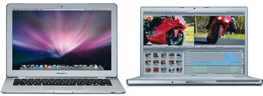 Actualizaciones de MacBook Pro de 17” y MacBook Air