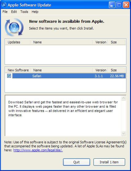 Apple modifica el sistema de actualizaciones de software para Windows