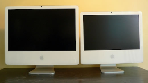iMac de 20" (derecha) iMac de 24" (izquierda)