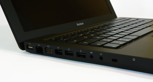 Puertos MacBook Core 2 Duo negro