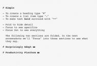 FoldingText, un editor de textos simple 