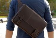 Bolso de cuero Journeyman Messenger para las MacBook de 13”